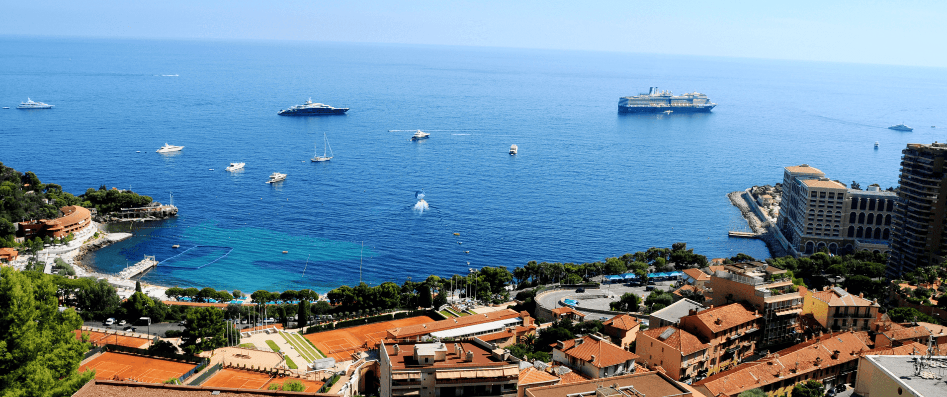Striscione di benvenuto - Monaco vista mare